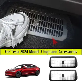2 бр. Аксесоар за модернизация на интериора, защитно покритие на вентилационни отвори, Антиблокирующая Износостойкая пылезащитная капак за Tesla Model 3 Highland 2024