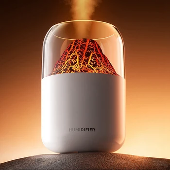 1 комплект овлажнител на въздуха Лампа със студен пламък Тих Настолна лампа околната светлина Овлажнител на Въздуха Машина за ароматерапия Mini