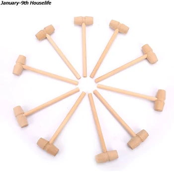10 броя нови мини-дървени мъниста-молоточков Играчка паундер Подмяна на дървени чукове Baby