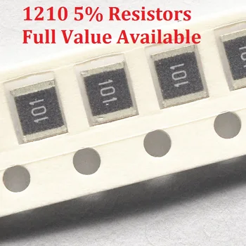 100 бр./лот SMD чип-резистор 1210 1 М/1,1 М/1.2 M/1,3 М/1.5 М/Ω Съпротивление 5% 1/1.1/1.2/1.3/1.5/ M резистори 1M1 1M2 1M3 1M5