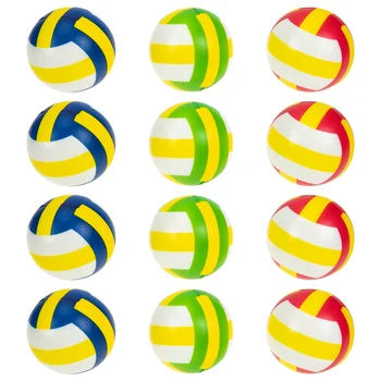 12 бр. преносими топки за стрес, забавни мини-волейболни топки, интересни декомпрессионные играчки (цветни)