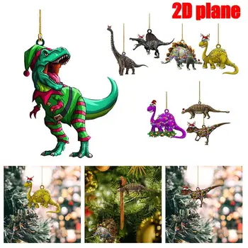 2D Коледни висулки с динозаври Акрилни Динозаврите 
