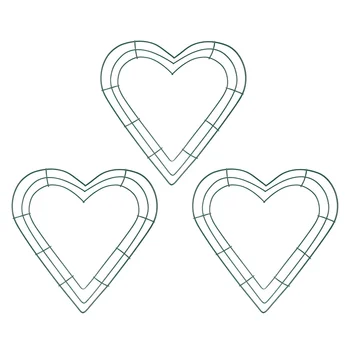 3 опаковки на метални венец във формата на сърце, 12-инчов метална рамка във формата на сърце за дома, сватба, Св. Валентин, Занаяти собствените си ръце,