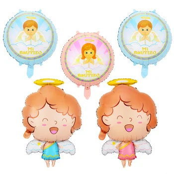 Ангел балон за кръщенета на момчета и момичета cartoony балон за душата на детето, украса за парти по случай рождения ден на детето на едро