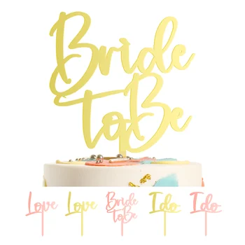 Бъдещата булка/ Love / I Do Wedding Акрилни topper за торта, украса на торта за годеж, сватба и душата младоженци