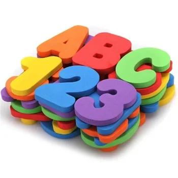 Голяма удебелена пяна EVA 3D, английски букви, цифри, азбука от A до Z, цифри от 0 до 9, Играчки за деца, стикери за стена