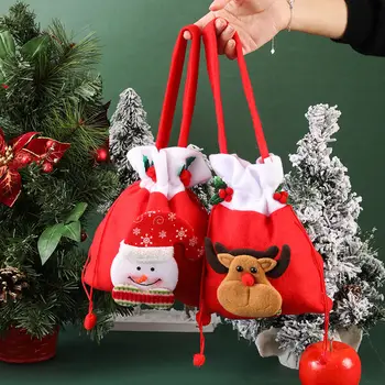 Декоративен коледен подаръчен пакет, с ябълки, по-възрастен, снежен човек, Коледни, определени в навечерието на Коледа, Опаковка на шоколади