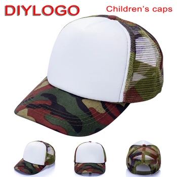 Детски бейзболни шапки с логото на DIY, военна подготовка, начално училище, камуфляжная окото шапка, летни спортове на открито, солнцезащитная шапка