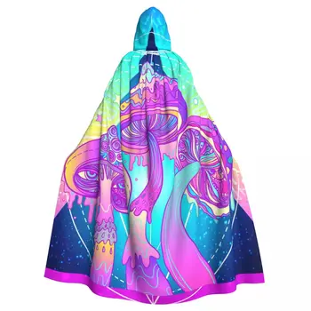 Дълъг нос-наметало Магически Гъби С Сакралната Геометрия, дъждобран с качулка, есенни блузи