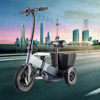 Електрически мотоциклет 36 В, Сгъваема бесщеточный мотор за скутер, удобен за носене, система за затихване на вакуумни гуми.
