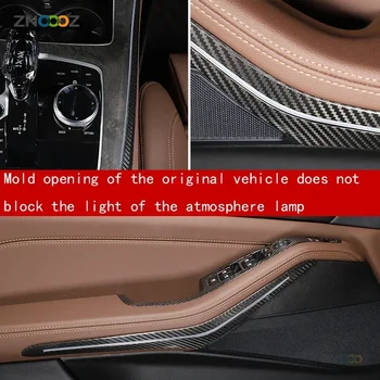 За BMW X5 X7 G05 G07 2019-2022 Централна панел за управление от настоящето въглеродни влакна, Панел за смяна на предавките, Мултимедийна контролния панел на кутията