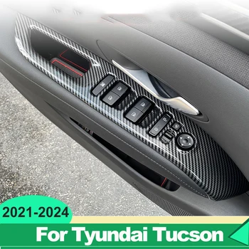 За Hyundai Tucson NX4 2021 2022 2023 2024 Хибриден ABS Авто Стъклопакет Панел Превключвател за Повдигане Подлакътник Панел на Аксесоари За Интериора