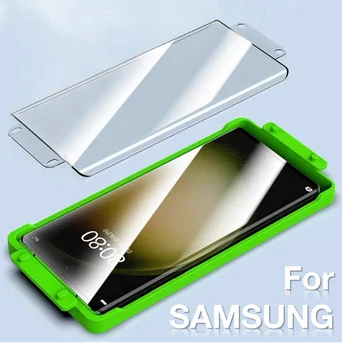 За Samsung Galaxy S22 S23 S21 S20 Ultra Note 20 10 9 ПЛЮС Предпазно Стъкло за екран Взрывозащищенное Защитно с Установочным Комплект