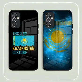 Калъф за мобилен телефон с Флага на Казахстан От Закалено Стъкло За Samsung A52 A21 A22 A71 A20 A31 A12 A51 A40 A10 A32 A72 A30 делото