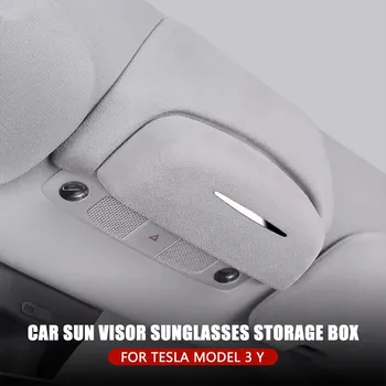 Калъф за очила, Органайзер, Кутия за съхранение на слънчеви очила, Специални Аксесоари за интериора на колата, за да Tesla Model Y, модел 3