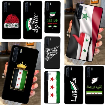 Калъф с флага на Сирийската Революция за OPPO A17 магистрала a57 A77 A16 A76 A96 A52 A72 A5 A9 A31 а a53 A15 A91 A93 A94 A74 A54 Калъф
