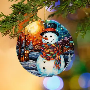 Класически Коледни Елементи на Декора за Многократна употреба Акрилни Декорации За Коледната Елха Празнични Висящи Украшения на Коледно Парти
