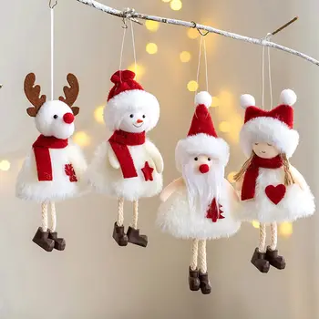 Коледен ангел Куклени украса Забавни Коледни декорации за дома 2023 Коледно дърво Декор Навидад Коледни подаръци, Нова година 2024