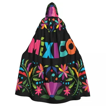 Колоритен Мексикански Традиционния Модел, Дъждобран с качулка, Полиестер, Унисекс, Наметало на Вещица, Аксесоар за костюм