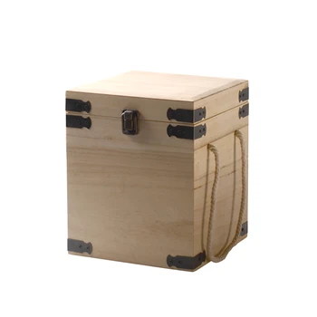 Кутия за оръжие, увита с въже, висококачествен гърне, голяма дървена подарък кутия, преносим