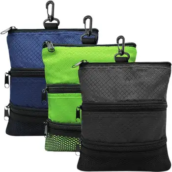 Лека чанта за топките за голф, за съхранение на футболни игрища с карабинка, поясная чанта, чанта за малки спортни принадлежности за мъже и жени