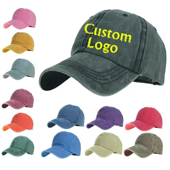 Лятна ежедневна спортна шапка от выстиранного памук за възрастни, бейзболна шапка с регулируем логото, дамска шапка за шофьори на камиони, солнцезащитная шапка