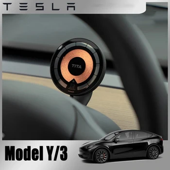 Магнитното за монтиране, Адсорбируемое безжично зарядно устройство за телефон Tesla Model 3, модел Y за iPhone, Кола смартфон xiaomi, Мачта