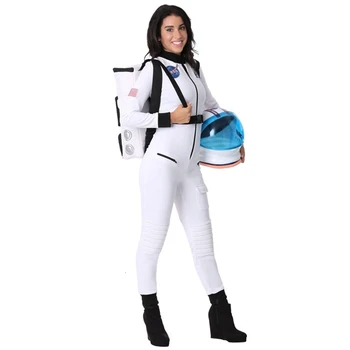 Нов костюм астронавти за cosplay, с каска за костюма за възрастни, облекла за междузвездни партита, подпори за представяне на Хелоуин за жени