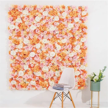 Нова Стена от изкуствени копринени Рози 40X60 см, Сватбена Украса 