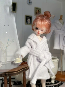 Облекло за кукли BJD 1/6 размер YOSD, сладък и гъвкав бяла хавлия, дрехи 1/6 размер, аксесоари за кукли