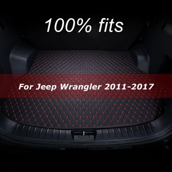 Подложка в багажника на колата за Джип Jeep Wrangler 20112012 2013 2014 2015 2016 2017 килим за карго подложка, аксесоари за интериор, калъф