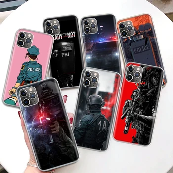 Полицай от Специалните сили на ФБР на Корпуса Калъф За Телефон iPhone 11 13 14 Pro Max 15 Ultra 12 Mini 7 Plus 8 + X XR XS SE 6S 5S Apple Soft Cover Case