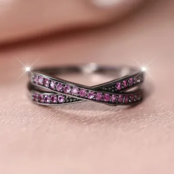Пръстен с чар и индивидуалност модни пръстени прост кръст X-тип женски сватбена годежен пръстен луксозно бижу в стил бохо