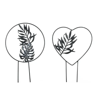 Решетка за стайни растения в саксии, кръгла градинска решетка във формата на сърце за увивни растения
