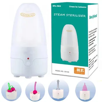 Специален стерилизатор и средство за почистване на менструални чаши, стерилизация с пара, С автоматичен таймер, удобни за переноске силикон менструалния