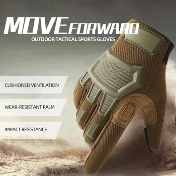 Тактически ръкавици за мъже гумена защитно Тактически ръкавици за лов страйкбол Колоездене мотоциклет