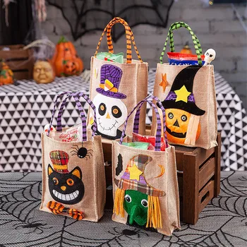 Украса за Хелоуин, Мультяшная тиква, Бельо чанта, оформление сцена на Хелоуин в детската градина