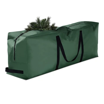 Чанта за коледната елха, Коледна украса, Чанта за съхранение на коледното съдове, Зелен правоъгълник