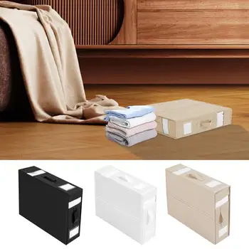 Чаршаф органайзер сгъваема кутия за съхранение на тъкани шкаф за дрехи, кутия за съхранение с цип органайзер гардероб за одеяла и дрехи